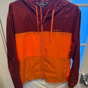 Eddie Bauer Red and Orange Windbreaker